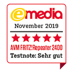 Der FRITZ!Repeater 2400 verdient 5 von 5 Punkten